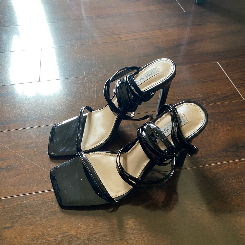 lace up black heels